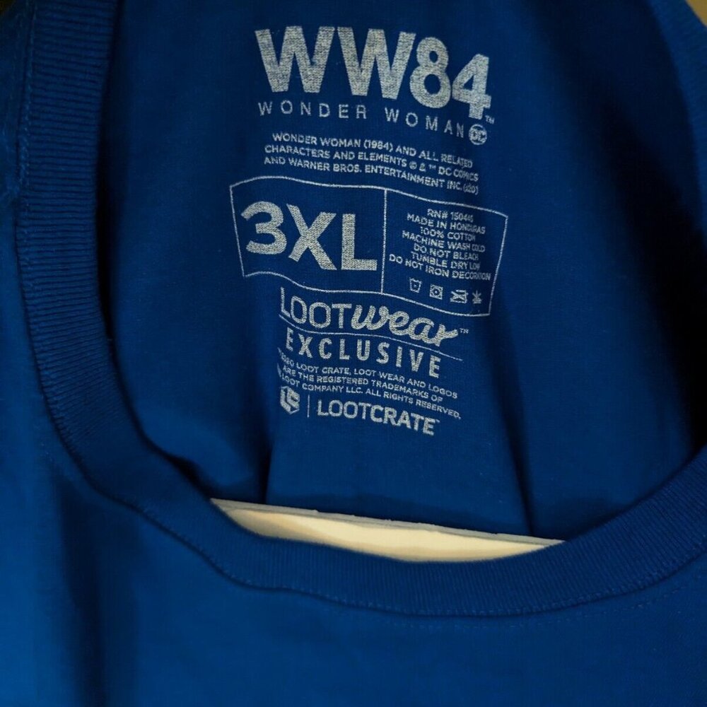 Loot Wear Mens Blue Wonder Woman 1984 Graphic Tshirt Short Sleeve Crew Neck 3XL - Picture 5 of 9